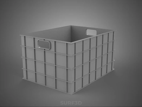 STANDARD YELLOW PURPLE ORANGE WHITE BLACK GRAY PLASTIC CRATE BOX 3D Model
