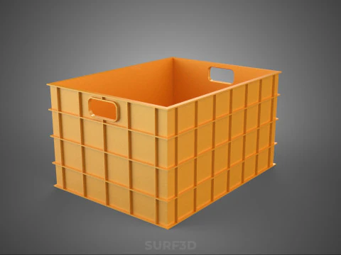 STANDARD YELLOW PURPLE ORANGE WHITE BLACK GRAY PLASTIC CRATE BOX 3D Model