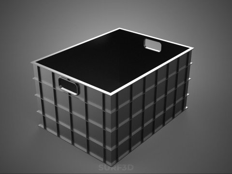 STANDARD GIALLO VIOLA ARANCIONE BIANCO NERO GRIGIO SCATOLA IN PLASTICA Modello 3D