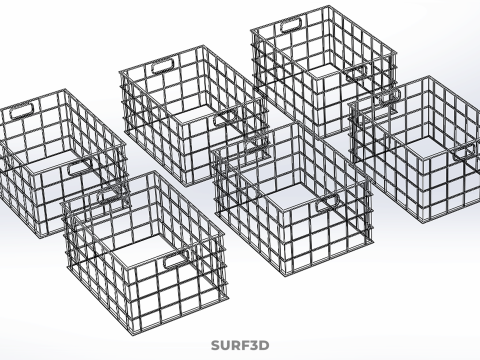 STANDARD GIALLO VIOLA ARANCIONE BIANCO NERO GRIGIO SCATOLA IN PLASTICA Modello 3D