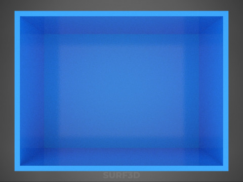 Frischer Fisch, Krabben, Meeresfrüchte, blaue Kunststoffbox, Kiste, Behälter, Aufbewahrung 3D Modell