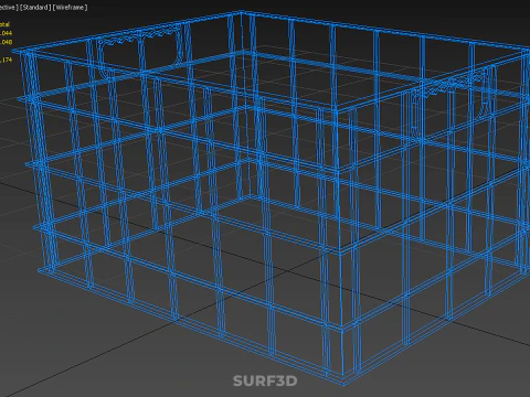 FRESH FISH CRAB SEAFOOD BLUE PLASTIC BOX CRATE CONTAINER STORAGE 3D Model