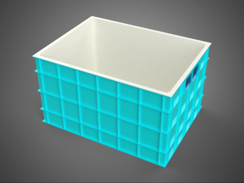 Isolierte Eiskühlbox aus Kunststoff, Aufbewahrungsbehälter-Kammer 3D Modell