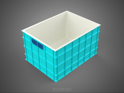 CHAMBRE ISOLÉE DE CONTENEUR DE STOCKAGE DE CAISSE DE GLAÇIÈRE EN PLASTIQUE Modèle 3D