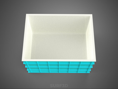 CHAMBRE ISOLÉE DE CONTENEUR DE STOCKAGE DE CAISSE DE GLAÇIÈRE EN PLASTIQUE Modèle 3D