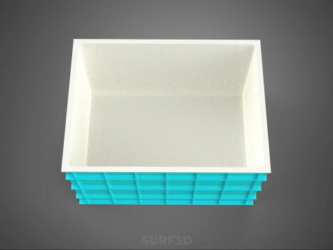 ИЗОЛИРОВАННАЯ ПЛАСТИКОВАЯ КОРОБКА ДЛЯ ЛЕДЯНОГО ХРАНЕНИЯ ЯЩИК КОНТЕЙНЕРНАЯ КАМЕРА ДЛЯ ХРАНЕНИЯ 3D Модель