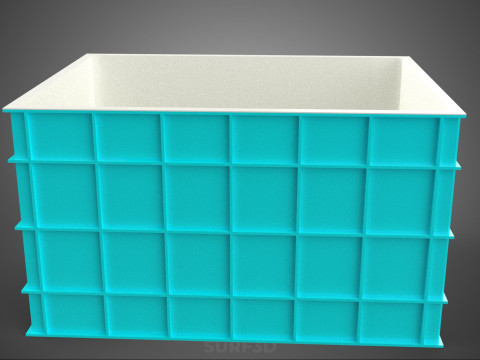 CHAMBRE ISOLÉE DE CONTENEUR DE STOCKAGE DE CAISSE DE GLAÇIÈRE EN PLASTIQUE Modèle 3D