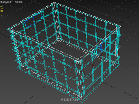 CHAMBRE ISOLÉE DE CONTENEUR DE STOCKAGE DE CAISSE DE GLAÇIÈRE EN PLASTIQUE Modèle 3D