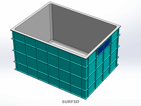 CHAMBRE ISOLÉE DE CONTENEUR DE STOCKAGE DE CAISSE DE GLAÇIÈRE EN PLASTIQUE Modèle 3D