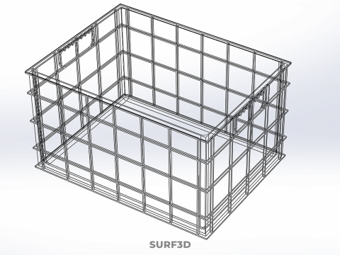 CHAMBRE ISOLÉE DE CONTENEUR DE STOCKAGE DE CAISSE DE GLAÇIÈRE EN PLASTIQUE Modèle 3D