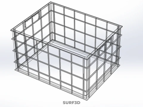 ИЗОЛИРОВАННАЯ ПЛАСТИКОВАЯ КОРОБКА ДЛЯ ЛЕДЯНОГО ХРАНЕНИЯ ЯЩИК КОНТЕЙНЕРНАЯ КАМЕРА ДЛЯ ХРАНЕНИЯ 3D Модель