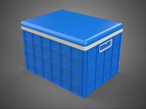 GEÏSOLEERDE DRAAGBARE IJSKOELKAST KRAT OPSLAGCONTAINERKAMER 3D Model