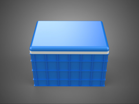 CAIXA DE ARMAZENAMENTO DE CAIXA FRIA DE PLÁSTICO AZUL CAIXA DE GELADO DE GELADO Modelo 3D