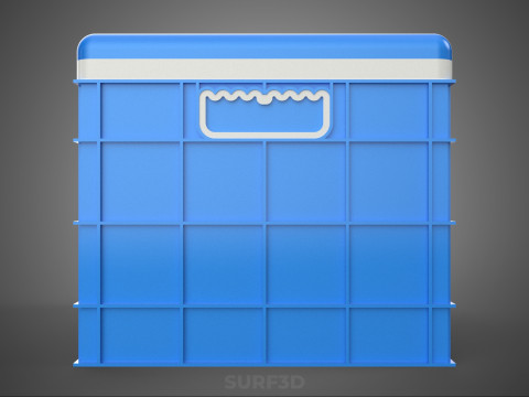 OWOCE RYBY KRABY ŚWIEŻE NIEBIESKIE PLASTIKOWE PUDEŁKO POJEMNIK DO PRZECHOWYWANIA Model 3D