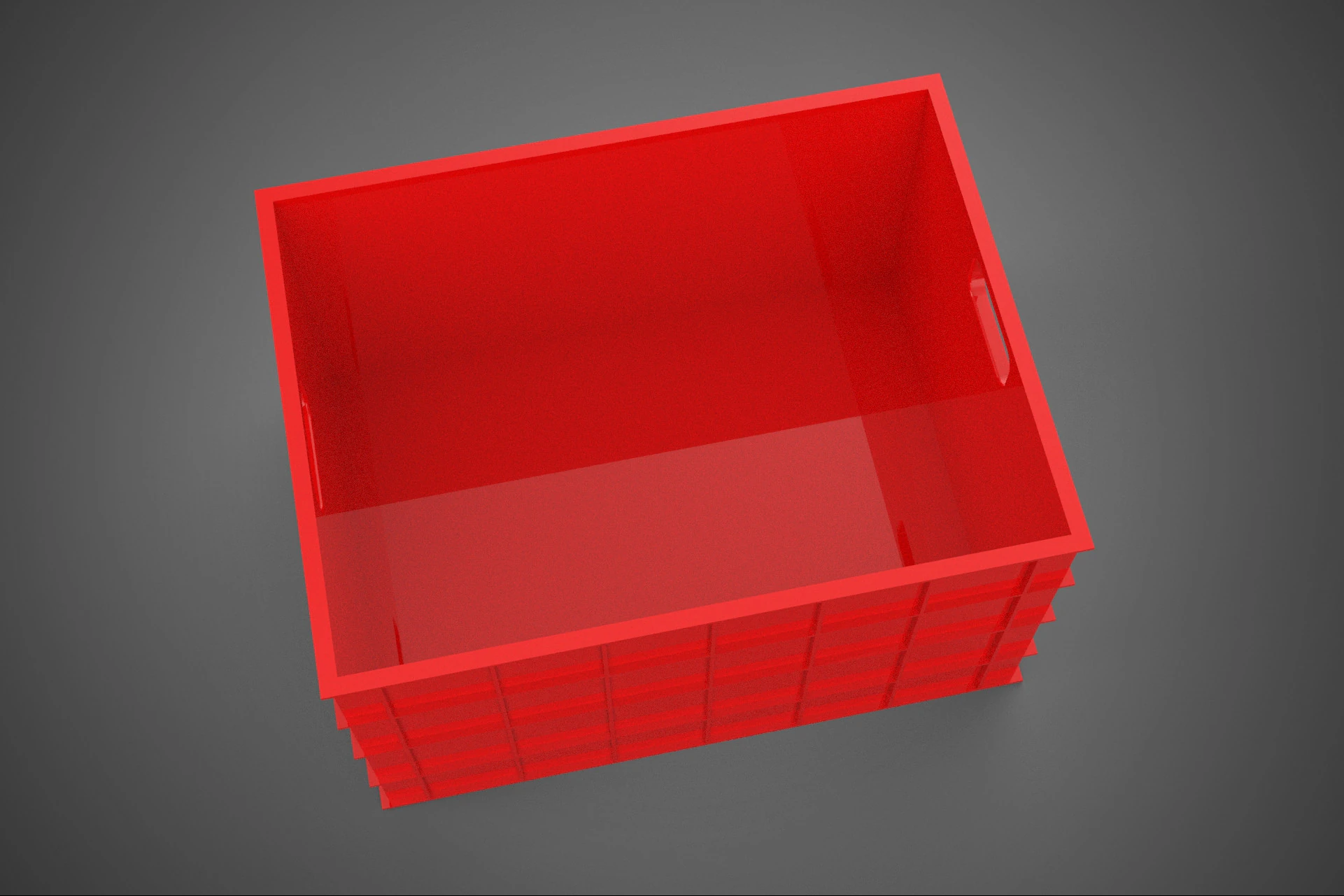 RED PLASTIC STORAGE BIN TOOLBOX WORKSHOP TOOLS GARAGE SPARE PART 3D Model .c4d .max .obj .3ds .fbx .stl .blend 