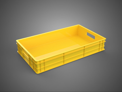 黄色托盘仓库储物盒托盘集装箱货架工具 3D 模型