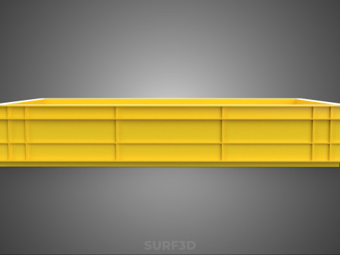 ALAT RAK CONTAINER KOTAK PENYIMPANAN GUDANG PALLET KUNING Model 3D