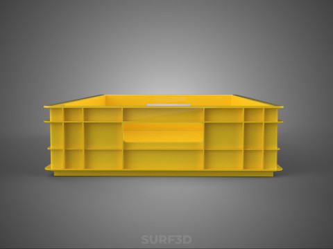 ALAT RAK CONTAINER KOTAK PENYIMPANAN GUDANG PALLET KUNING Model 3D