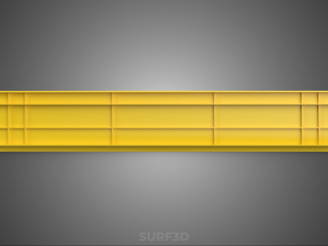 ALAT RAK CONTAINER KOTAK PENYIMPANAN GUDANG PALLET KUNING Model 3D