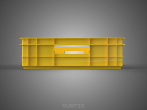 ALAT RAK CONTAINER KOTAK PENYIMPANAN GUDANG PALLET KUNING Model 3D