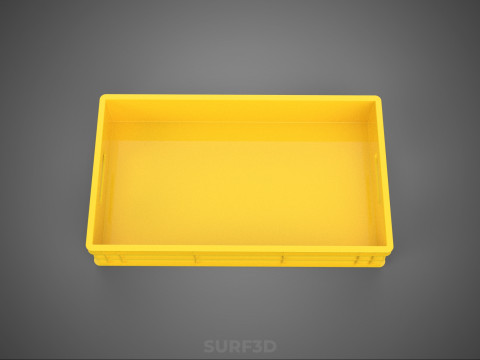 ALAT RAK CONTAINER KOTAK PENYIMPANAN GUDANG PALLET KUNING Model 3D