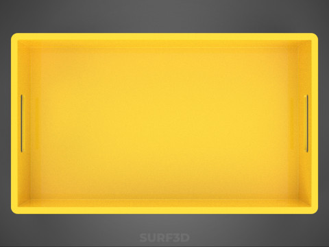 ALAT RAK CONTAINER KOTAK PENYIMPANAN GUDANG PALLET KUNING Model 3D