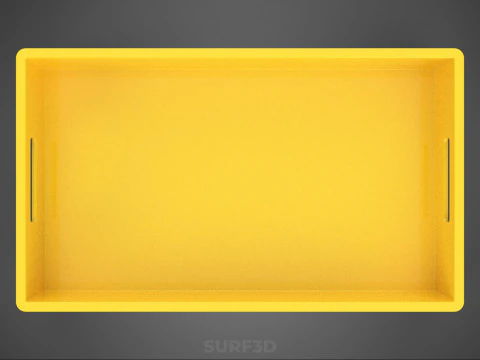 YELLOW PALLET WAREHOUSE STORAGE BOX TRAY CONTAINER SHELF TOOL 3D Model