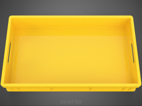 ALAT RAK CONTAINER KOTAK PENYIMPANAN GUDANG PALLET KUNING Model 3D