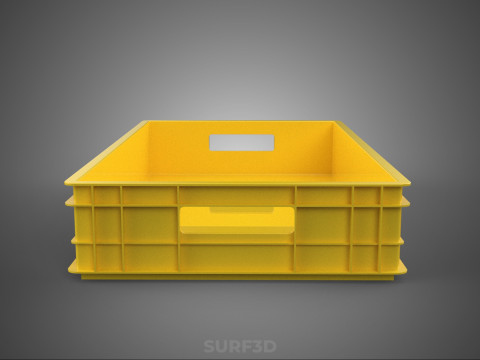 ALAT RAK CONTAINER KOTAK PENYIMPANAN GUDANG PALLET KUNING Model 3D