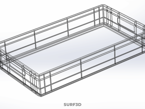ALAT RAK CONTAINER KOTAK PENYIMPANAN GUDANG PALLET KUNING Model 3D