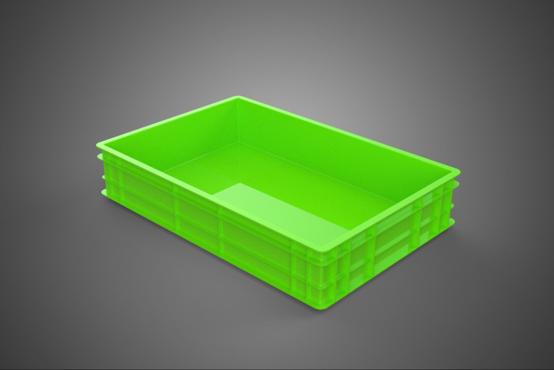 STANDAR HIJAU PALLET DANGKAL PENYIMPANAN KOTAK BAKI PLASTIK TEMPAT BAKI Model 3D .c4d .max .obj .3ds .fbx .stl .blend 