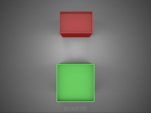 堆叠式塑料托盘浅板条箱容器储存 3D 模型