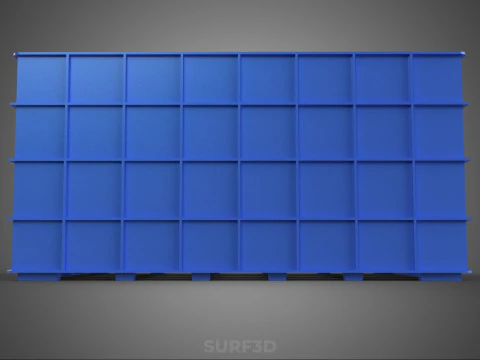 BLUE STACKABLE EMPTY BOTTLE CARRIER PLASTIC CRATE BOX CONTAINER 3D Model