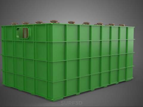 GREEN BOTTLE CARRIER PLASTIC CRATE BOX CONTAINER STORAGE TRAY 3D Model