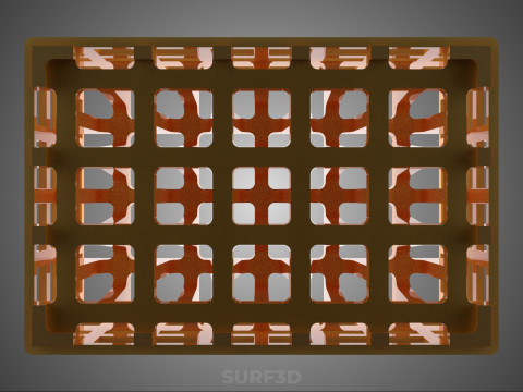 पीली बोतल सॉफ्टड्रिंक कैरियर प्लास्टिक क्रेट बॉक्स कंटेनर रैक 3D मॉडल