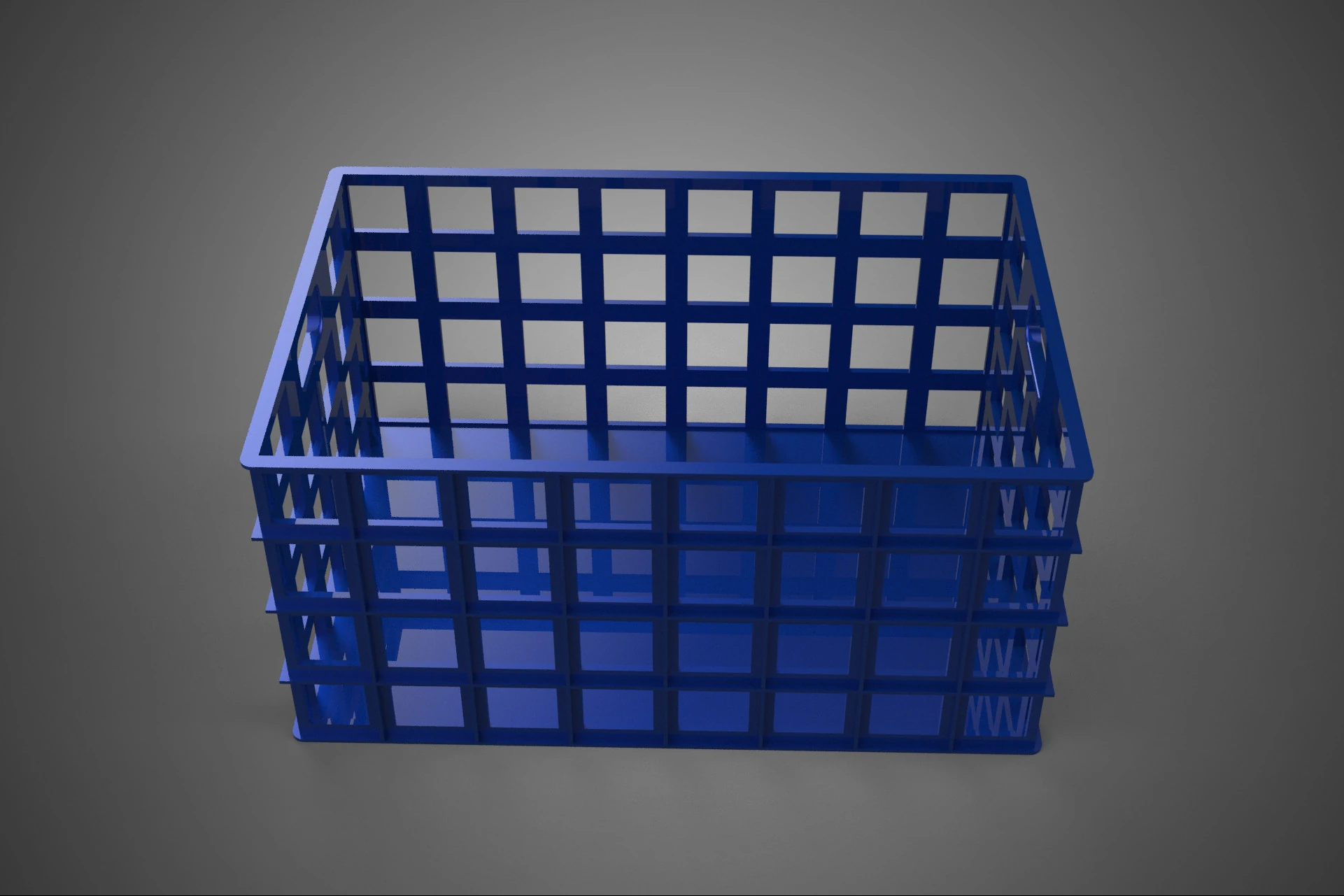 BLUE PLASTIC BASKET CRATE BOX TRAY LAUNDRY DIRTY CLOTHES STORAGE 3D Model .c4d .max .obj .3ds .fbx .stl .blend 
