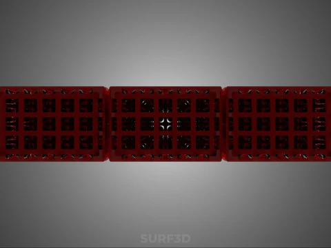 STACK STACKED STACKABLE CRATE BOX CONTAINER SOFTDRINK BOTTLE ROW 3D Model