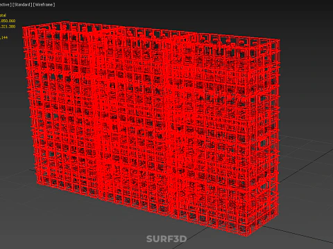 STACK STACKED STACKABLE CRATE BOX CONTAINER SOFTDRINK BOTTLE ROW 3D Model