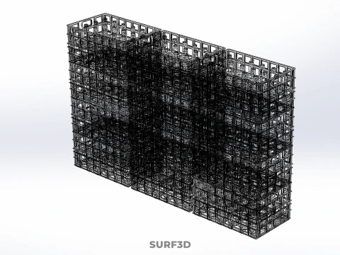 STACK STACKED STACKABLE CRATE BOX CONTAINER SOFTDRINK BOTTLE ROW 3D Model