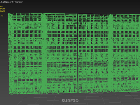 VERT PILE EMPILÉE CAISSE EN PLASTIQUE BOÎTE CONTENEUR PANIER DE STOCKAGE Modèle 3D