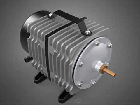 ELEKTROMAGNETYCZNA POMPA TLENU SPRĘŻARKA SILNIK DMUCHAWA AERATORA Model 3D