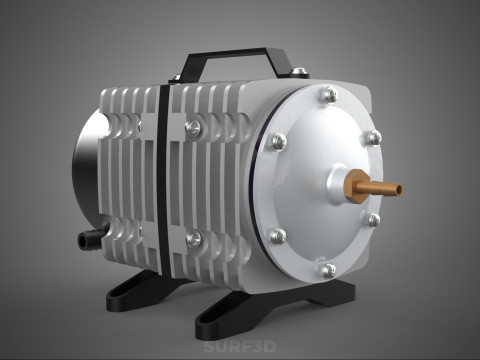 ELEKTROMAGNETYCZNA POMPA TLENU SPRĘŻARKA SILNIK DMUCHAWA AERATORA Model 3D