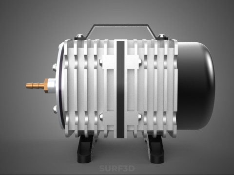 ELEKTROMAGNETYCZNA POMPA TLENU SPRĘŻARKA SILNIK DMUCHAWA AERATORA Model 3D