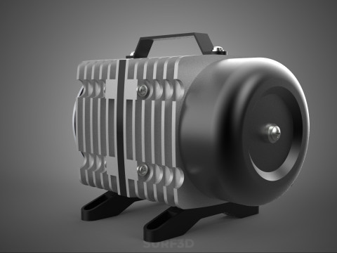 ELEKTROMAGNETYCZNA POMPA TLENU SPRĘŻARKA SILNIK DMUCHAWA AERATORA Model 3D