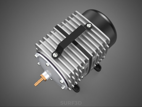 ELEKTROMAGNETYCZNA POMPA TLENU SPRĘŻARKA SILNIK DMUCHAWA AERATORA Model 3D