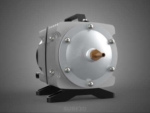 ELEKTROMAGNETYCZNA POMPA TLENU SPRĘŻARKA SILNIK DMUCHAWA AERATORA Model 3D