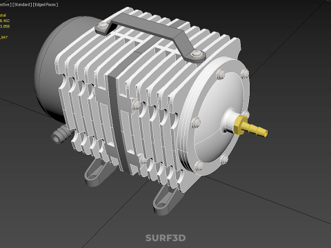 ELEKTROMAGNETYCZNA POMPA TLENU SPRĘŻARKA SILNIK DMUCHAWA AERATORA Model 3D