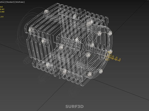 ELEKTROMAGNETYCZNA POMPA TLENU SPRĘŻARKA SILNIK DMUCHAWA AERATORA Model 3D