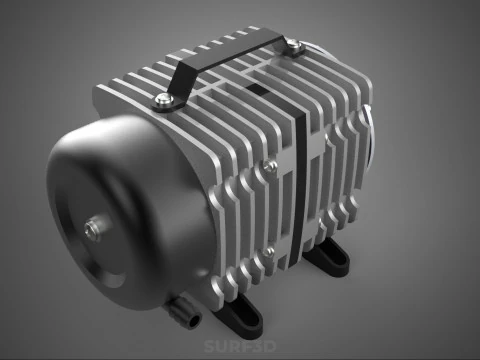 ELECTRICAL MAGNETIC AIR PUMP COMPRESSOR BLOWER AERATOR MOTOR ACO 3D Model