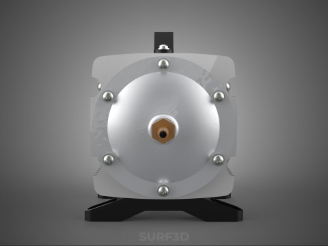 विद्युत चुंबकीय वायु पंप कंप्रेसर ब्लोअर एरेटर मोटर एसीओ 3D मॉडल